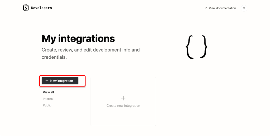 Notion New Integration