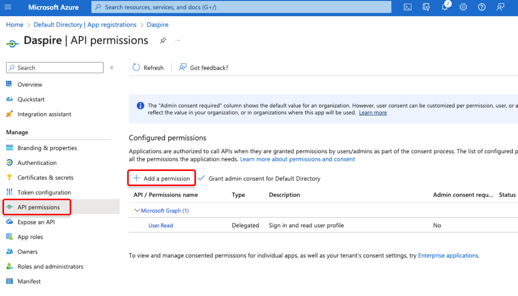 Microsoft API Permissions