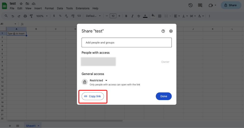 Google Sheets Link