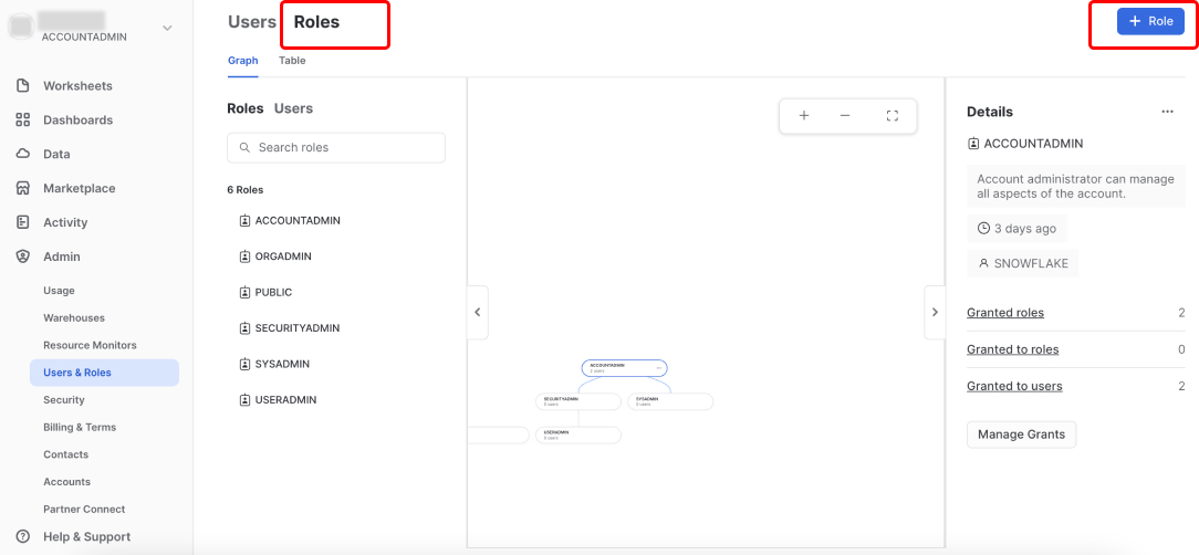 Snowflake Roles