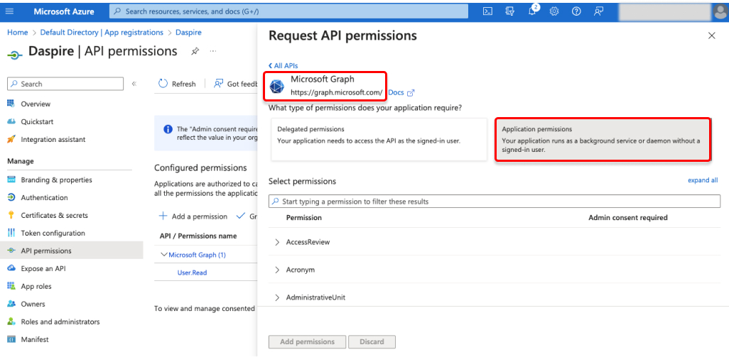 Microsoft Graph App Permissions